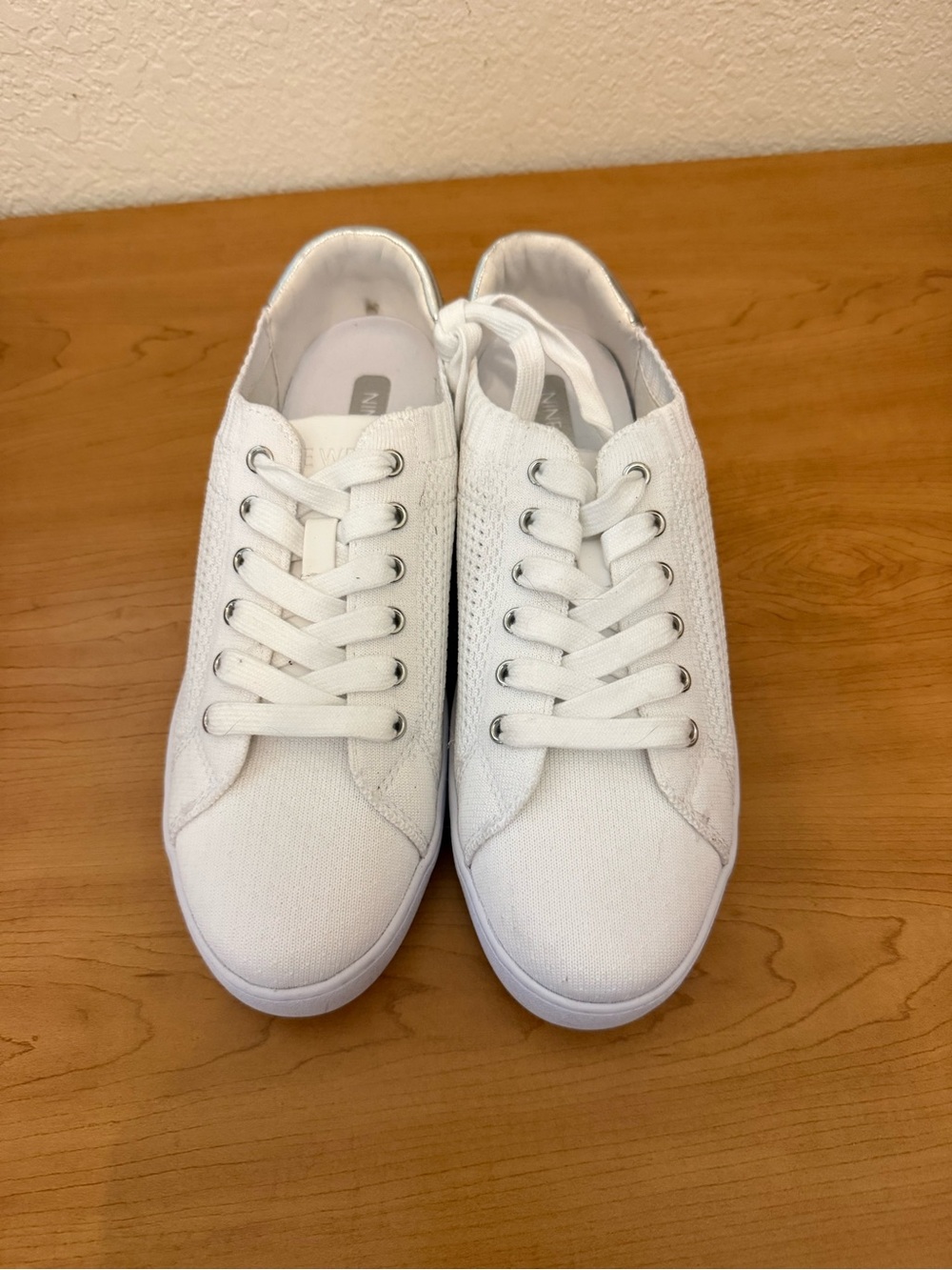Nine West White Women's Canvas Sneakers